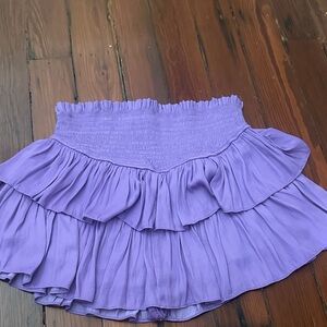 Mustard Seed Lavender Ruffled Mini Skirt